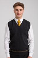 CANARY YELLOW AND BLACK TANK TOP 100% LAMBSWOOL